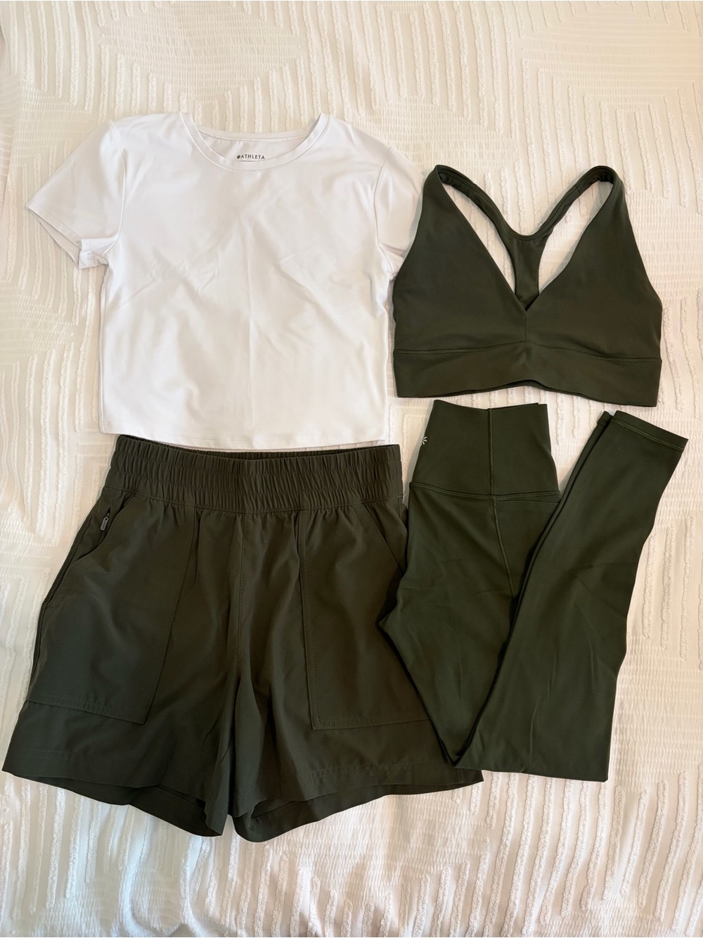 Athleta Olive Green Workout Bundle